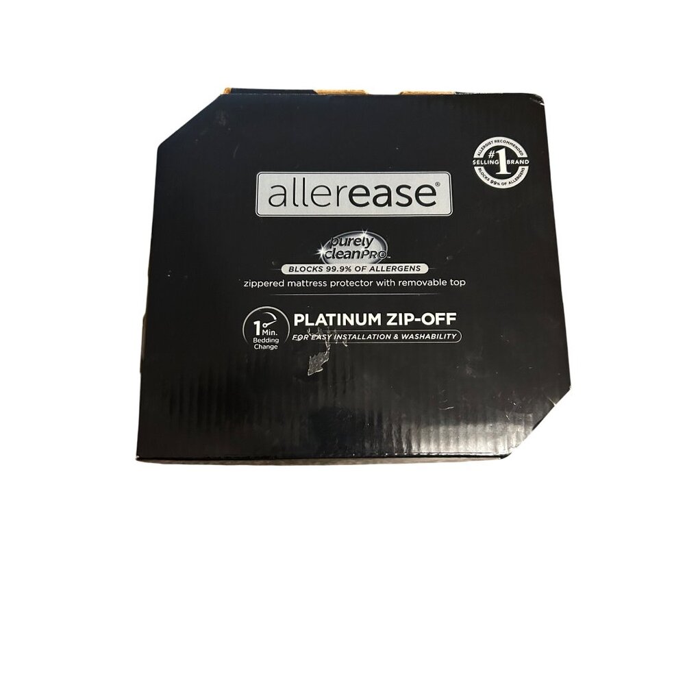 Allerease Twin Platinum Zip-Off Mattress Protector With Removable Top - Blocks A - Picture 3 of 3